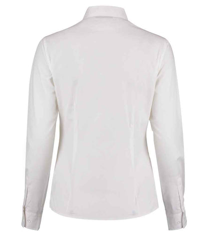 Kustom Kit Ladies Long Sleeve Tailored Mandarin Collar Shirt - BACK