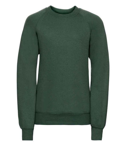 Russell Schoolgear Kids Raglan Sweatshirt - Bottle Green (762B)
