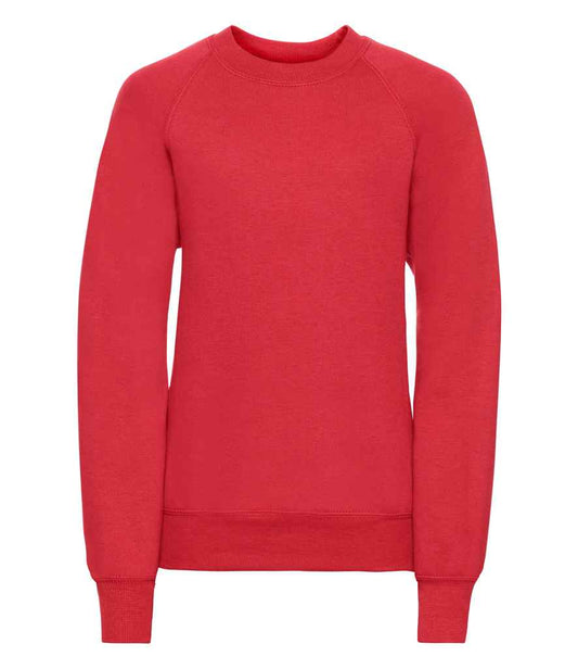 Russell Schoolgear Kids Raglan Sweatshirt - Bright Red (762B)