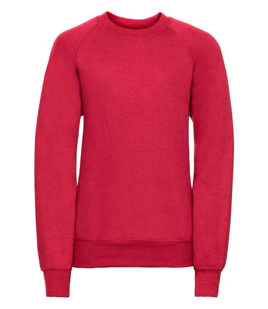 Russell Schoolgear Kids Raglan Sweatshirt - Classic Red (762B)