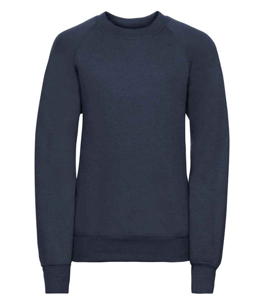 Russell Schoolgear Kids Raglan Sweatshirt - French Navy (762B)
