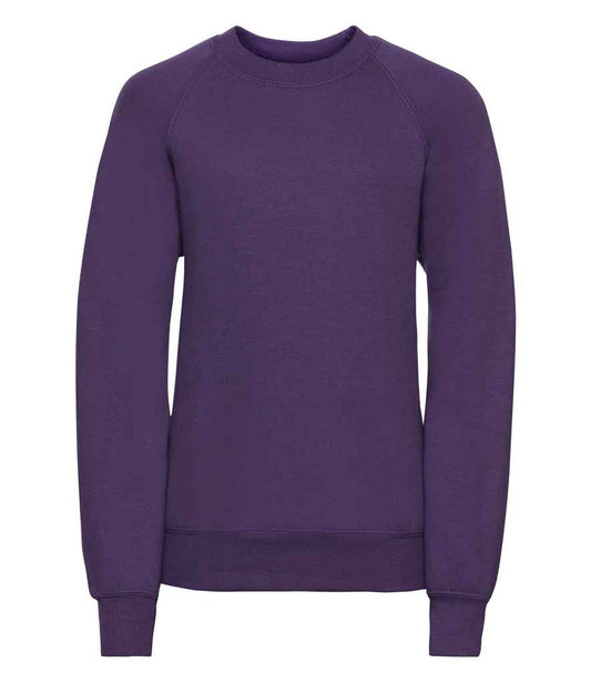 Russell Schoolgear Kids Raglan Sweatshirt - Purple (762B)