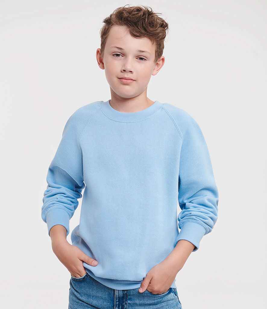 Russell Schoolgear Kids Raglan Sweatshirt - Sky Blue (762B)