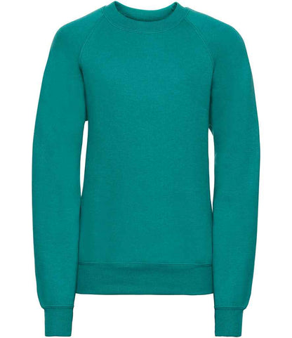 Russell Schoolgear Kids Raglan Sweatshirt - Winter Emerald (762B)