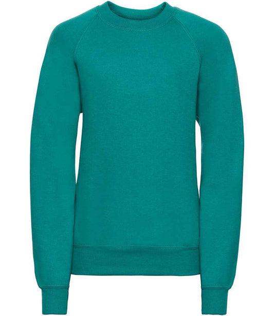 Russell Schoolgear Kids Raglan Sweatshirt - Winter Emerald (762B)
