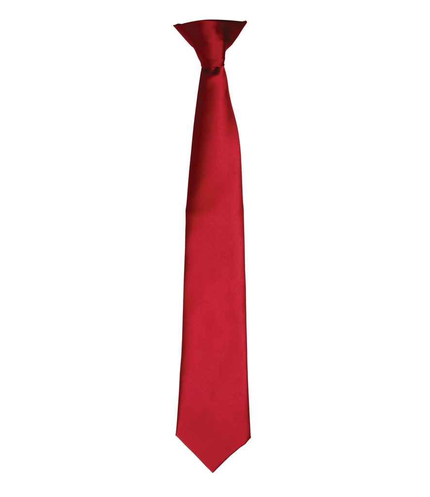 Premier 'Colours' Satin Clip Tie - FRONT
