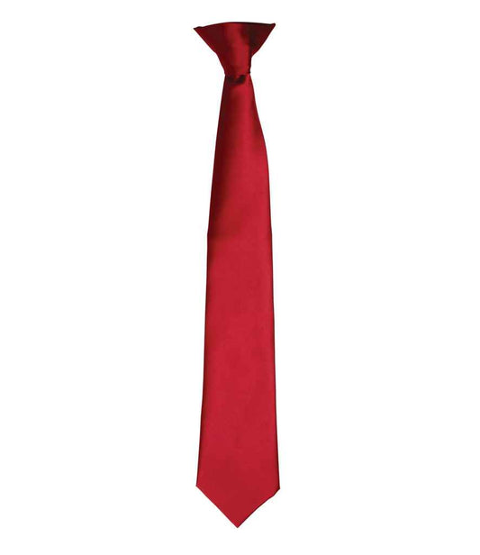 Premier 'Colours' Satin Clip Tie - FRONT