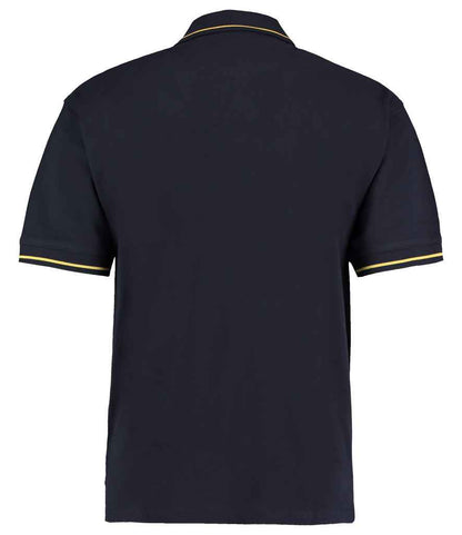 Kustom Kit St Mellion Tipped Cotton Piqué Polo Shirt - BACK