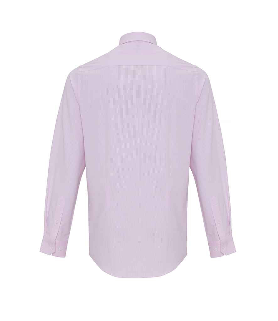 Premier Long Sleeve Striped Oxford Shirt - BACK