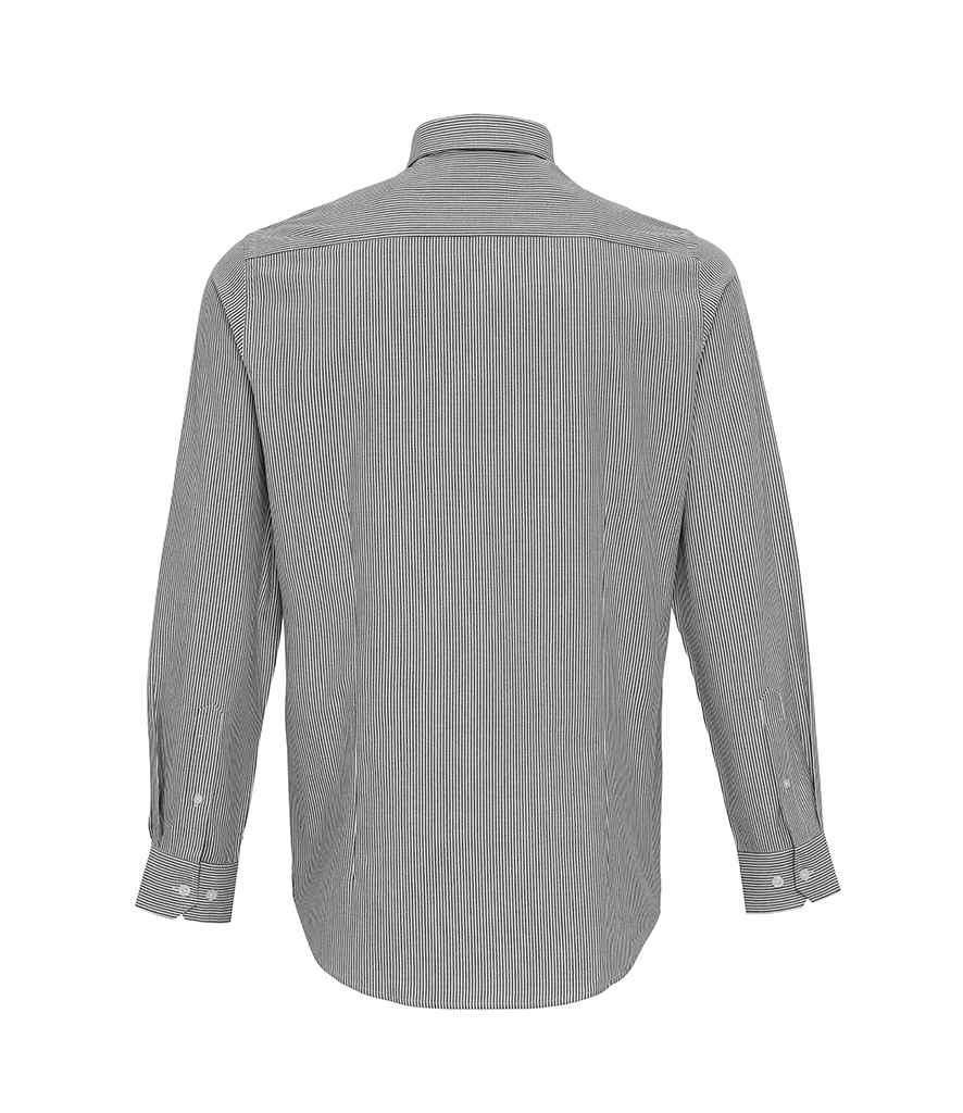 Premier Long Sleeve Striped Oxford Shirt - BACK