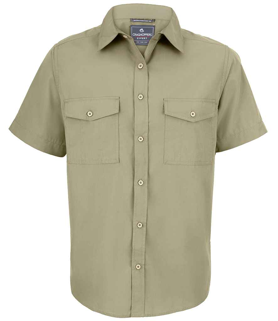 Craghoppers Expert Kiwi Short Sleeve Shirt - Pebble (CR542) - back