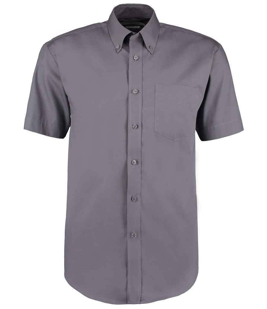 Kustom Kit Premium Short Sleeve Classic Fit Oxford Shirt - FRONT
