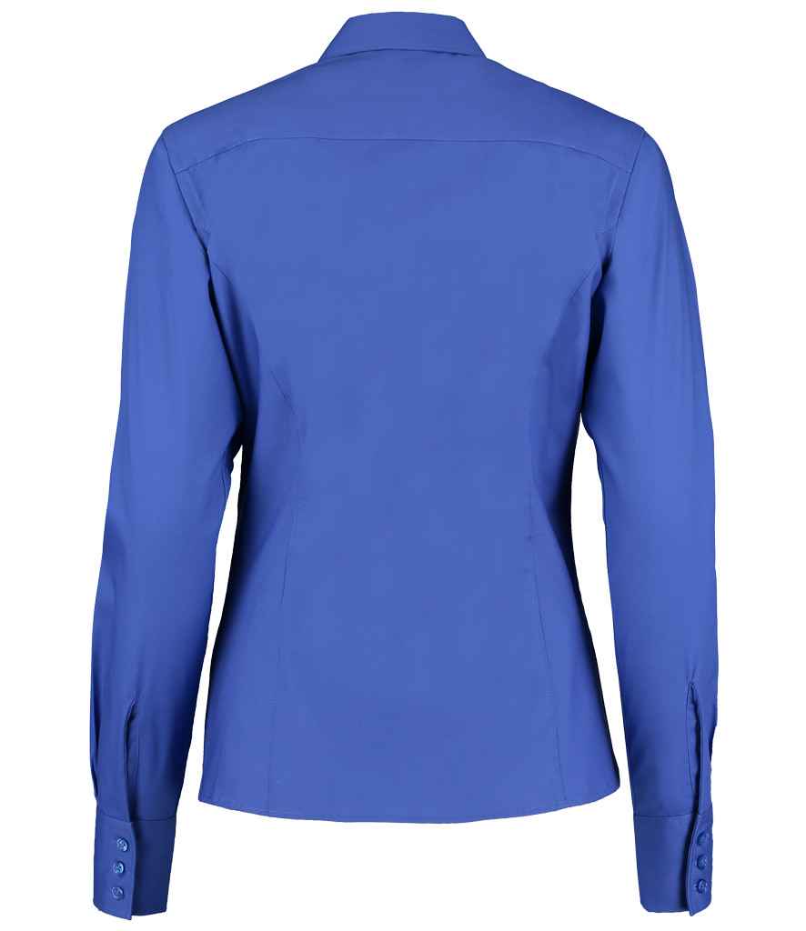Kustom Kit Ladies Premium Long Sleeve Tailored Oxford Shirt - BACK