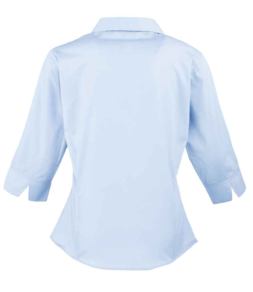 Premier Ladies 3/4 Sleeve Poplin Blouse - BACK