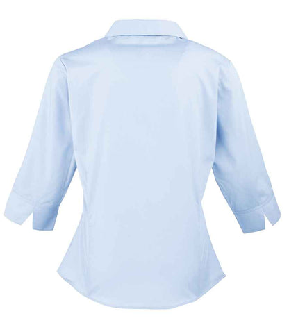 Premier Ladies 3/4 Sleeve Poplin Blouse - BACK