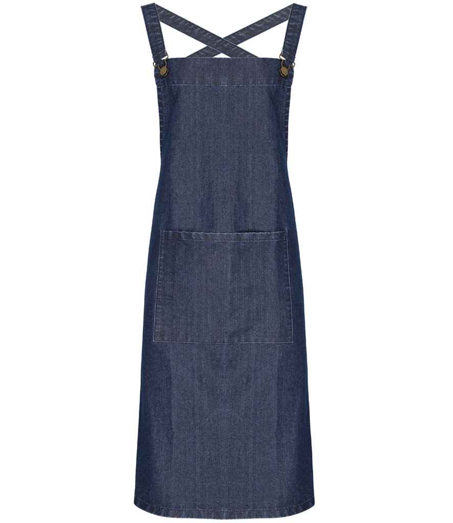 Premier Cross Back Barista Bib Apron - FRONT