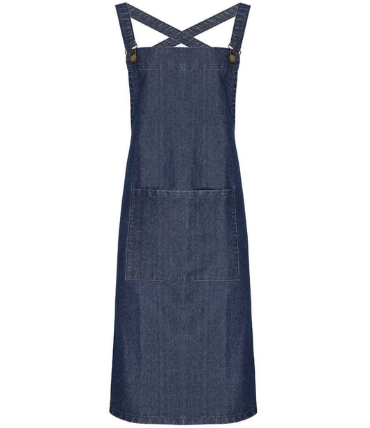 Premier Cross Back Barista Bib Apron - FRONT