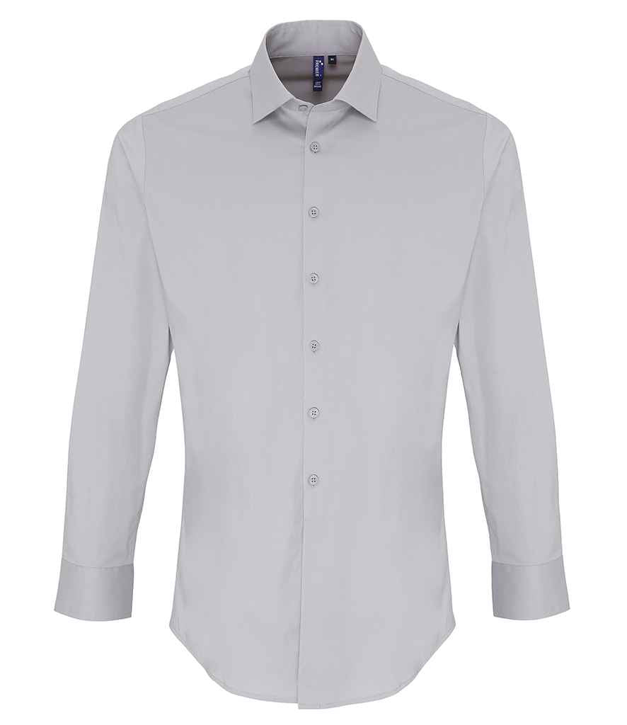 Premier Long Sleeve Stretch Fit Poplin Shirt - FRONT