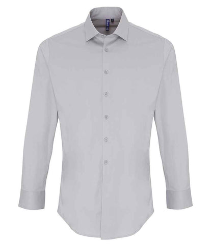 Premier Long Sleeve Stretch Fit Poplin Shirt - FRONT