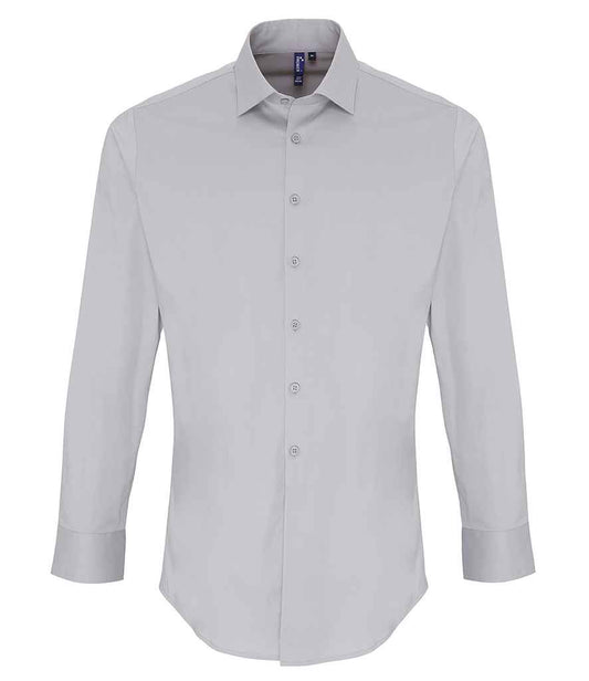 Premier Long Sleeve Stretch Fit Poplin Shirt - FRONT