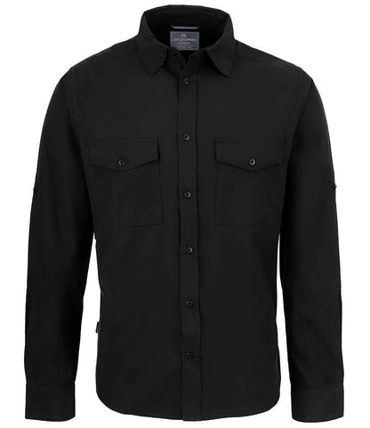 Craghoppers Expert Kiwi Long Sleeve Shirt - Black (CR540) - front