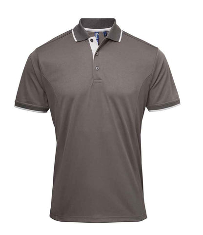 Premier Contrast Coolchecker® Piqué Polo Shirt - FRONT