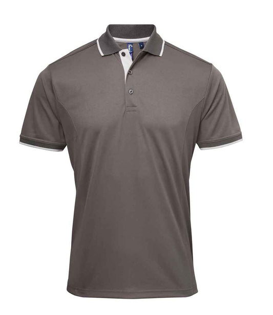 Premier Contrast Coolchecker® Piqué Polo Shirt - FRONT