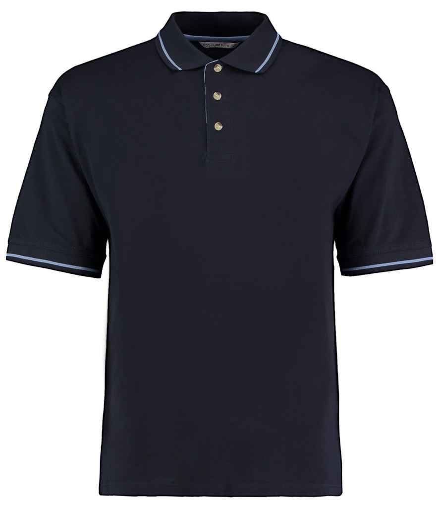 Kustom Kit St Mellion Tipped Cotton Piqué Polo Shirt - FRONT