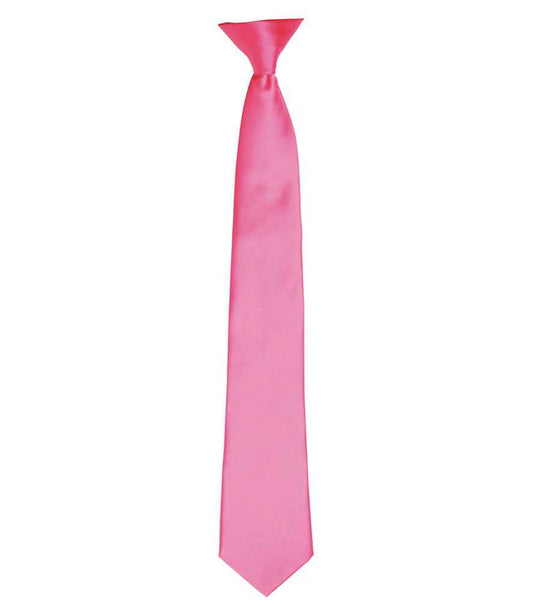 Premier 'Colours' Satin Clip Tie - FRONT