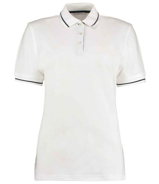 Kustom Kit Ladies St Mellion Tipped Cotton Piqué Polo Shirt - FRONT