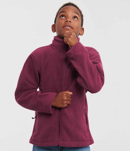 Russell Schoolgear Kids Outdoor Fleece Jacket - Burgundy (870B)