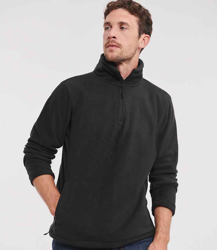 Russell Zip Neck Outdoor Fleece - Black (874M)