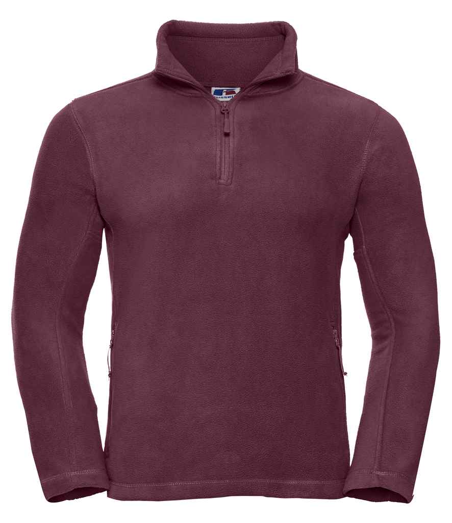Russell Zip Neck Outdoor Fleece - Burgundy (874M)