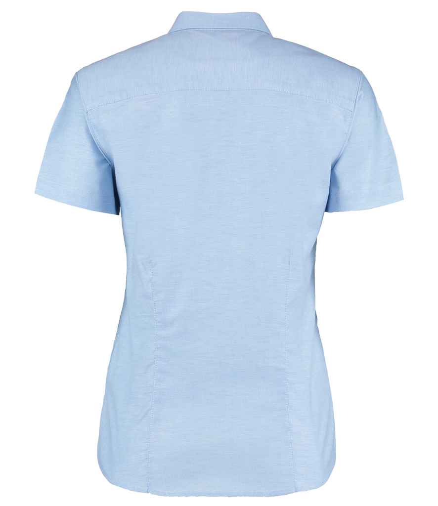 Kustom Kit Ladies Short Sleeve Tailored Workwear Oxford Shirt - BACK