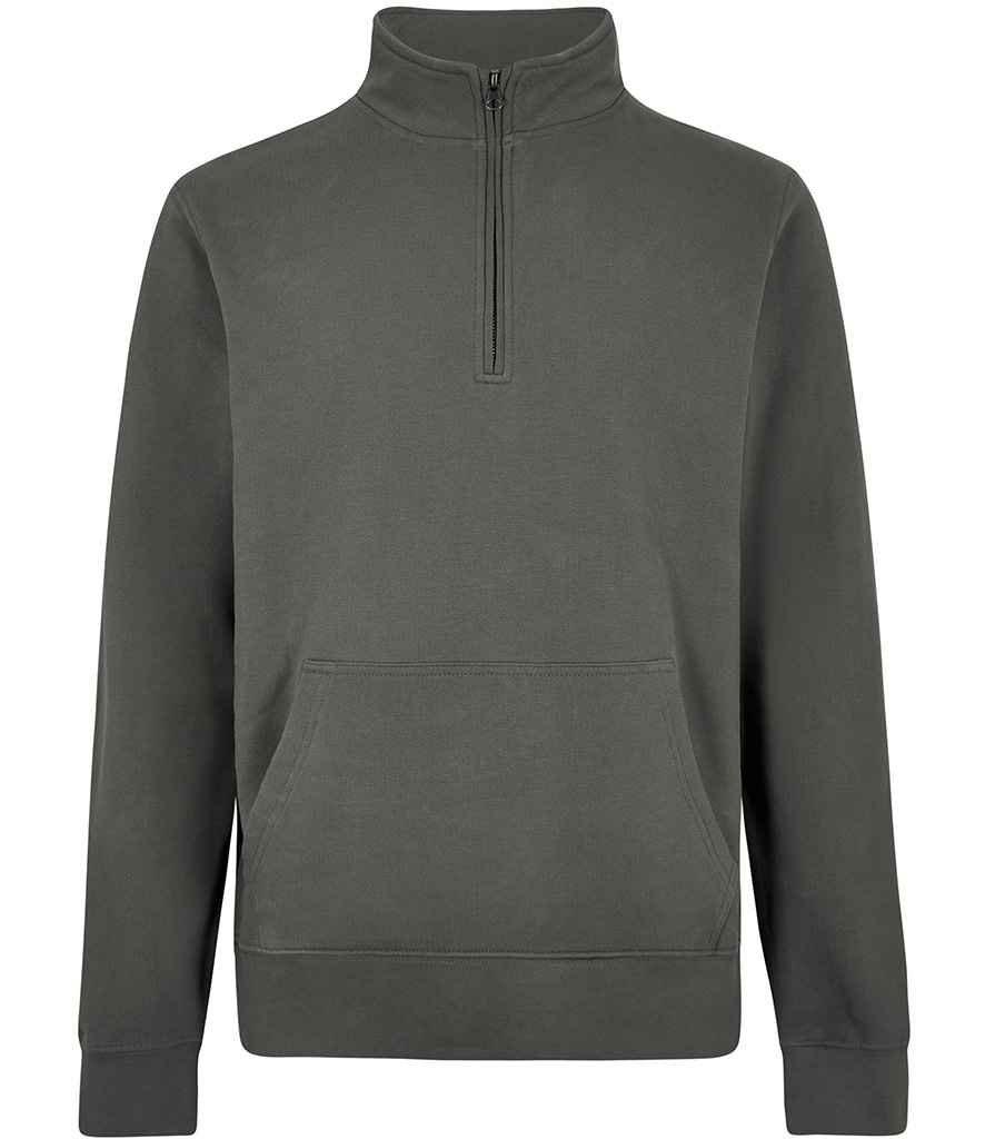 Kustom Kit Regular Fit 1/4 Zip Piqué Sweatshirt - FRONT