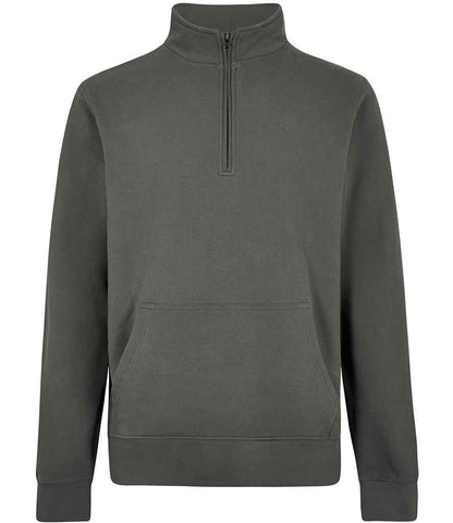 Kustom Kit Regular Fit 1/4 Zip Piqué Sweatshirt - FRONT