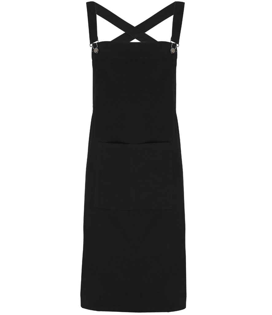 Premier Cross Back Barista Bib Apron - FRONT