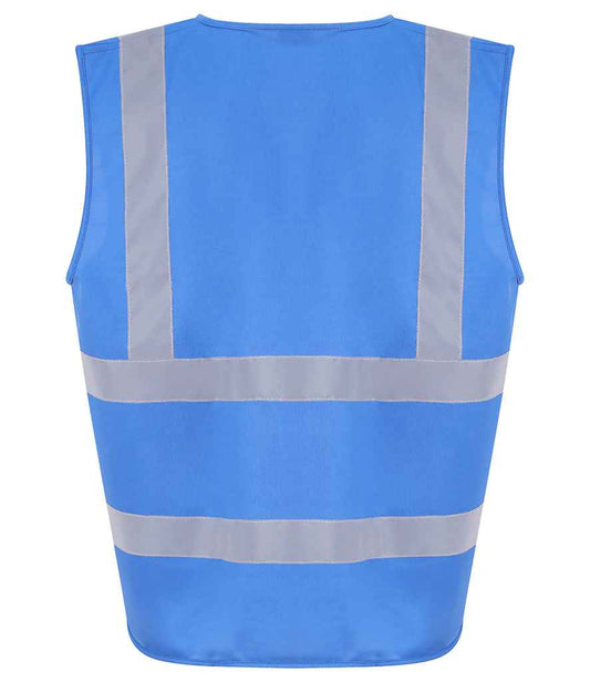Pro RTX High Visibility Waistcoat - Sapphire Blue - back