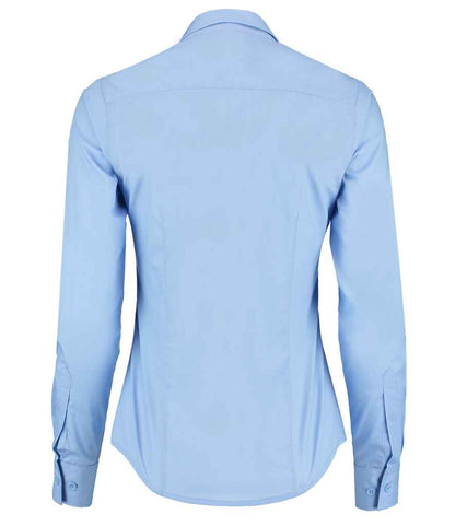 Kustom Kit Ladies Long Sleeve Tailored Poplin Shirt - BACK