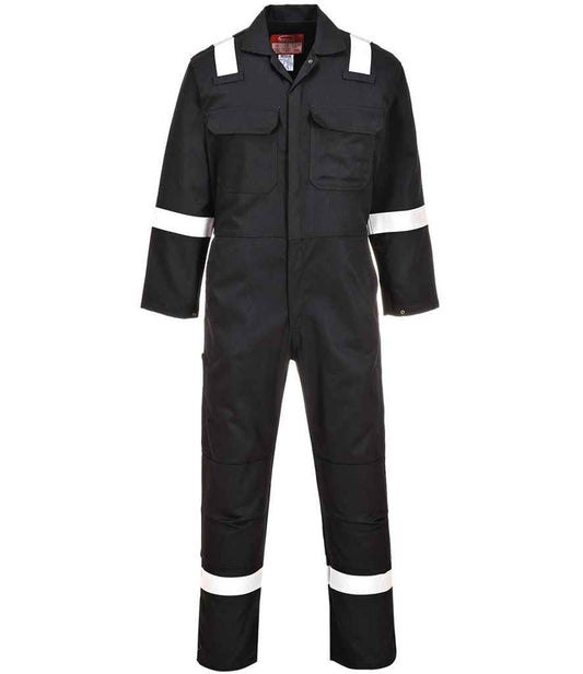 Portwest Bizweld™ Flame Resistant Iona Coverall - Black (PW450) - FRONT