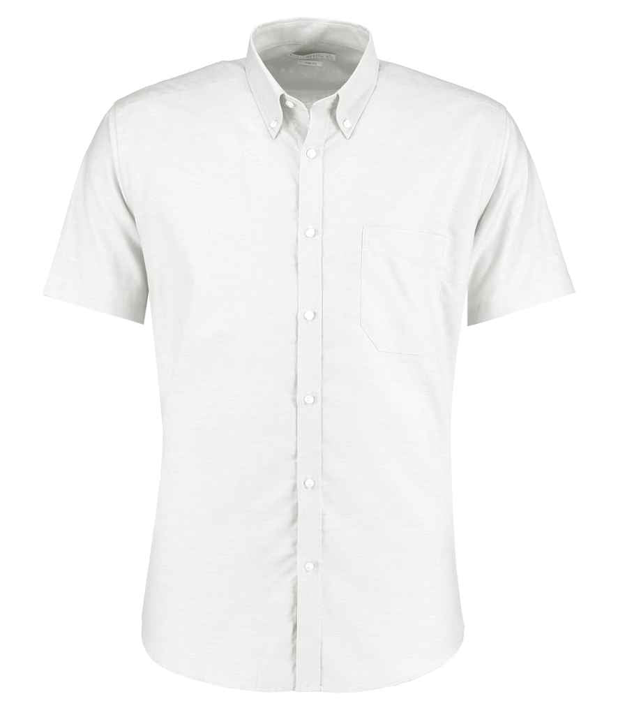 Kustom Kit Short Sleeve Slim Fit Oxford Shirt - FRONT