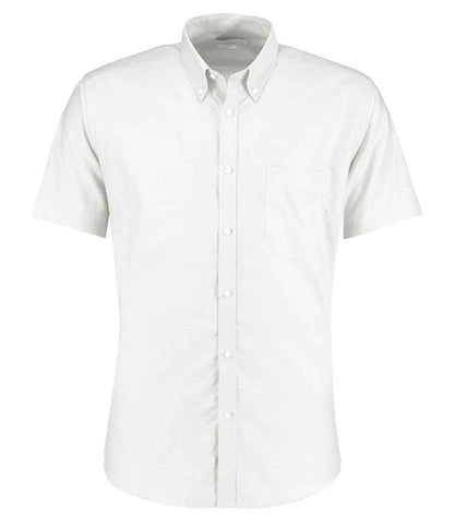 Kustom Kit Short Sleeve Slim Fit Oxford Shirt - FRONT