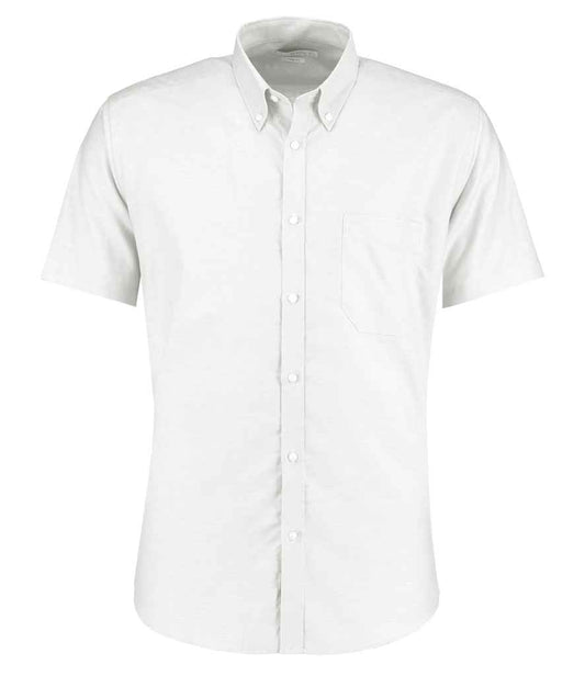 Kustom Kit Short Sleeve Slim Fit Oxford Shirt - FRONT