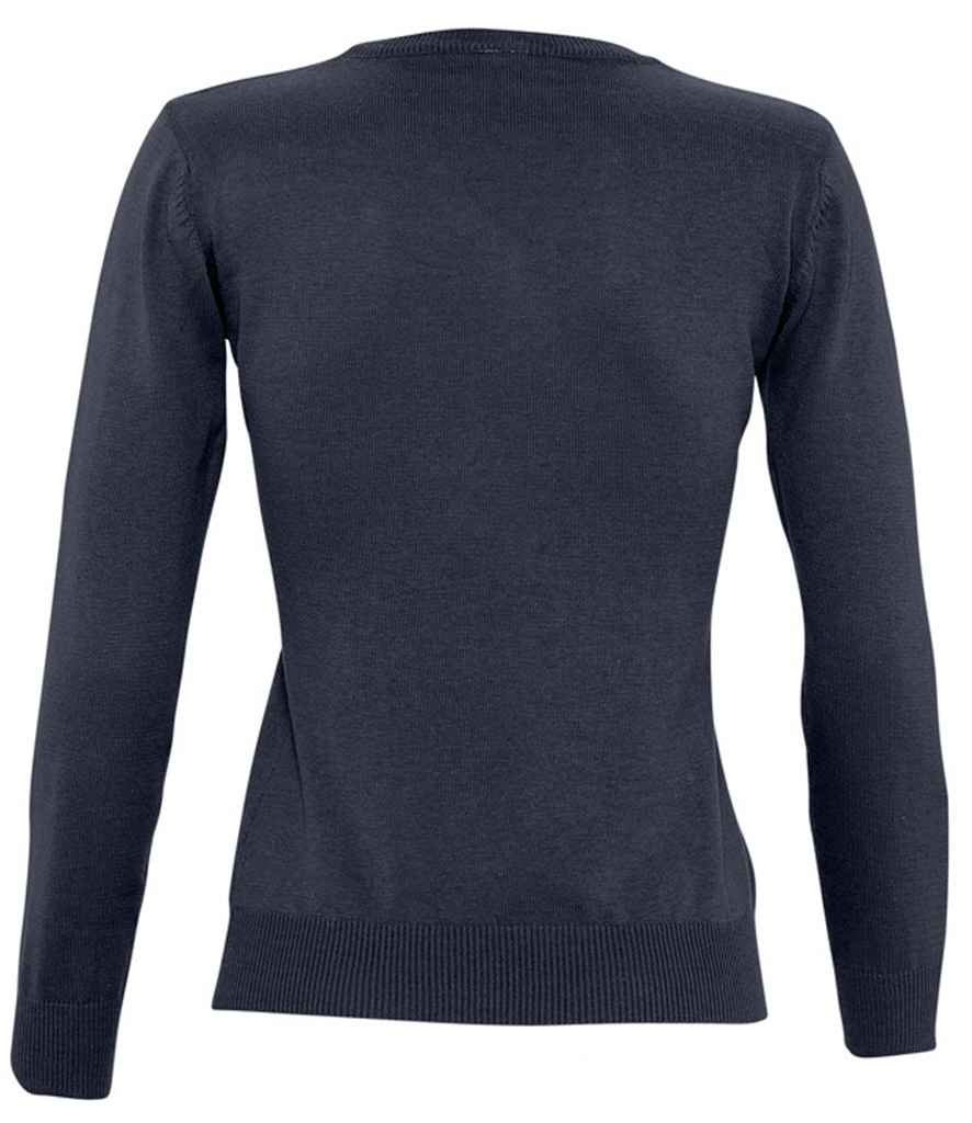 SOL'S SOL'S Ladies Galaxy Cotton Acrylic V Neck Sweater - Navy (90010)