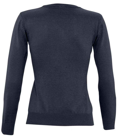 SOL'S SOL'S Ladies Galaxy Cotton Acrylic V Neck Sweater - Navy (90010)