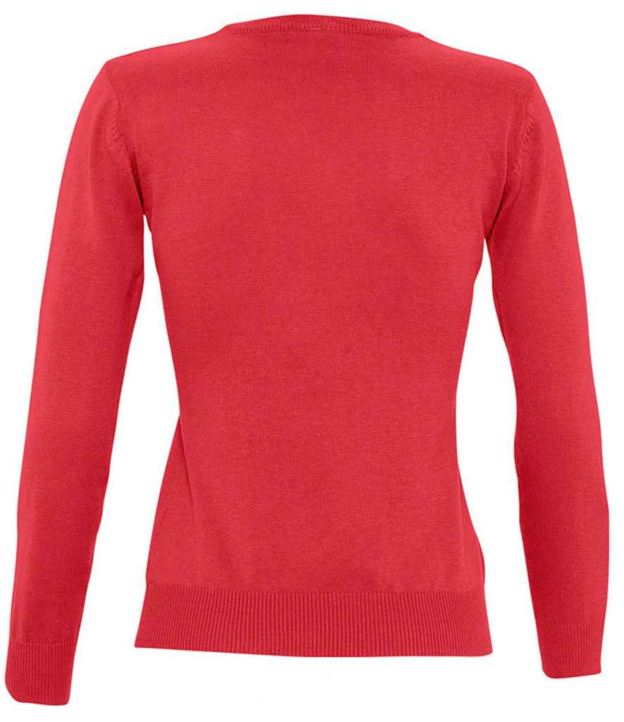 SOL'S SOL'S Ladies Galaxy Cotton Acrylic V Neck Sweater - Red (90010)