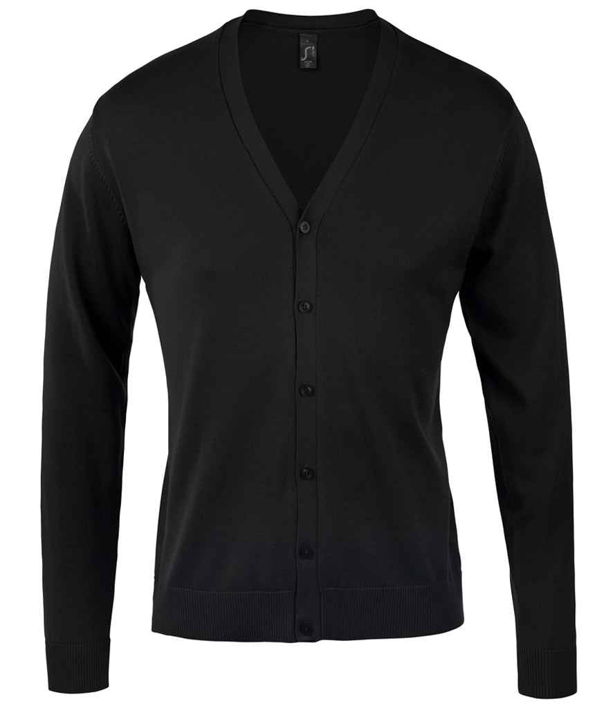 SOL'S SOL'S Golden Cotton Acrylic V Neck Cardigan - Black (90011)