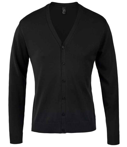 SOL'S SOL'S Golden Cotton Acrylic V Neck Cardigan - Black (90011)
