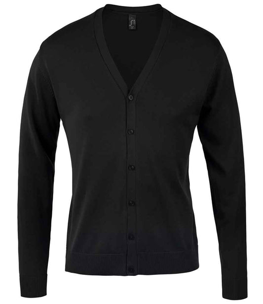 SOL'S SOL'S Golden Cotton Acrylic V Neck Cardigan - Black (90011)