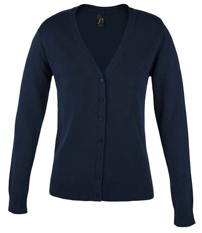 SOL'S SOL'S Ladies Golden Cotton Acrylic V Neck Cardigan - Navy (90012)